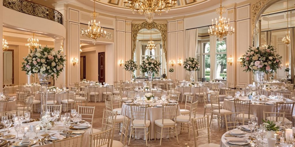 Beautiful wedding venue in Dallas with elegant decor.